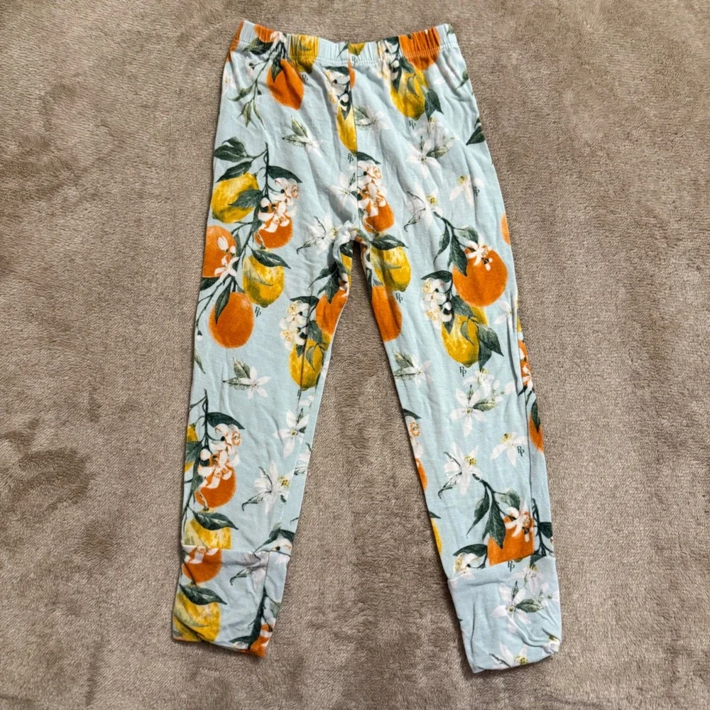 Posh Peanut 3T Pajama Set Citrus Orange Lemon Bamboo Viscose Long Sleeve PJ Set